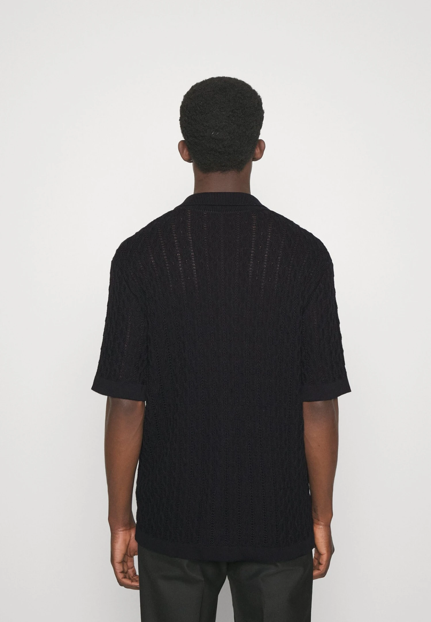 Les Deux Garrett Knitted Shirt - Vest - Black 5 Les Deux Garrett Knitted Shirt - Vest - Black - Afbeelding 3