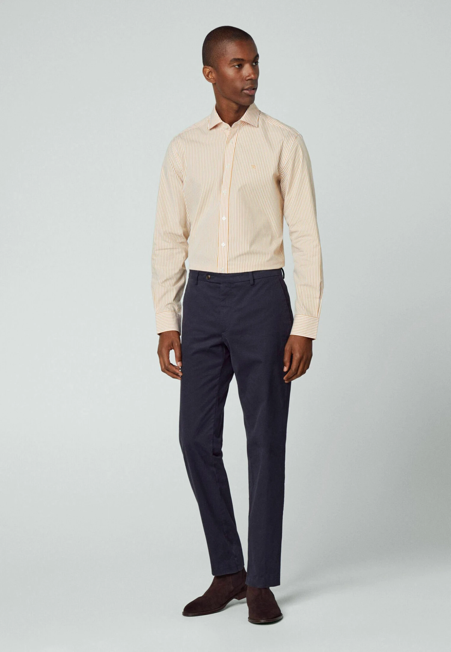 Hackett London Essential Bengal Stripe - Overhemd - White Yelow 4 Hackett London Essential Bengal Stripe - Overhemd - White Yelow - Afbeelding 2