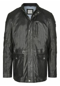 Bugatti Mit Abdeckleiste Und Stehkragen - Leren Jas - Schwarz 12 Bugatti Mit Abdeckleiste Und Stehkragen - Leren Jas - Schwarz -Herenkleding Winkel 255e242d242d427e8a56d56a92ffc501