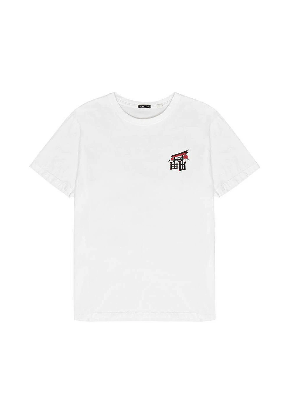 Kaotiko Washed Geisha - T-Shirt Print - Weiß 4 Kaotiko Washed Geisha - T-Shirt Print - Weiß - Afbeelding 2