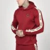 SikSilk Hoodie With Gothic Side Tape - Longsleeve - Burgundy -Herenkleding Winkel 367fcd7157b34eda8e66b224dc2299a7