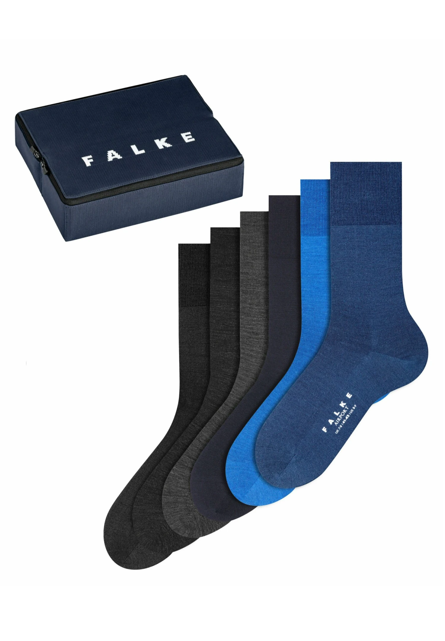 Falke Airport Traveller Bag 6-Pack Business & Casual - Sokken - Blue 3 Falke Airport Traveller Bag 6-Pack Business & Casual - Sokken - Blue