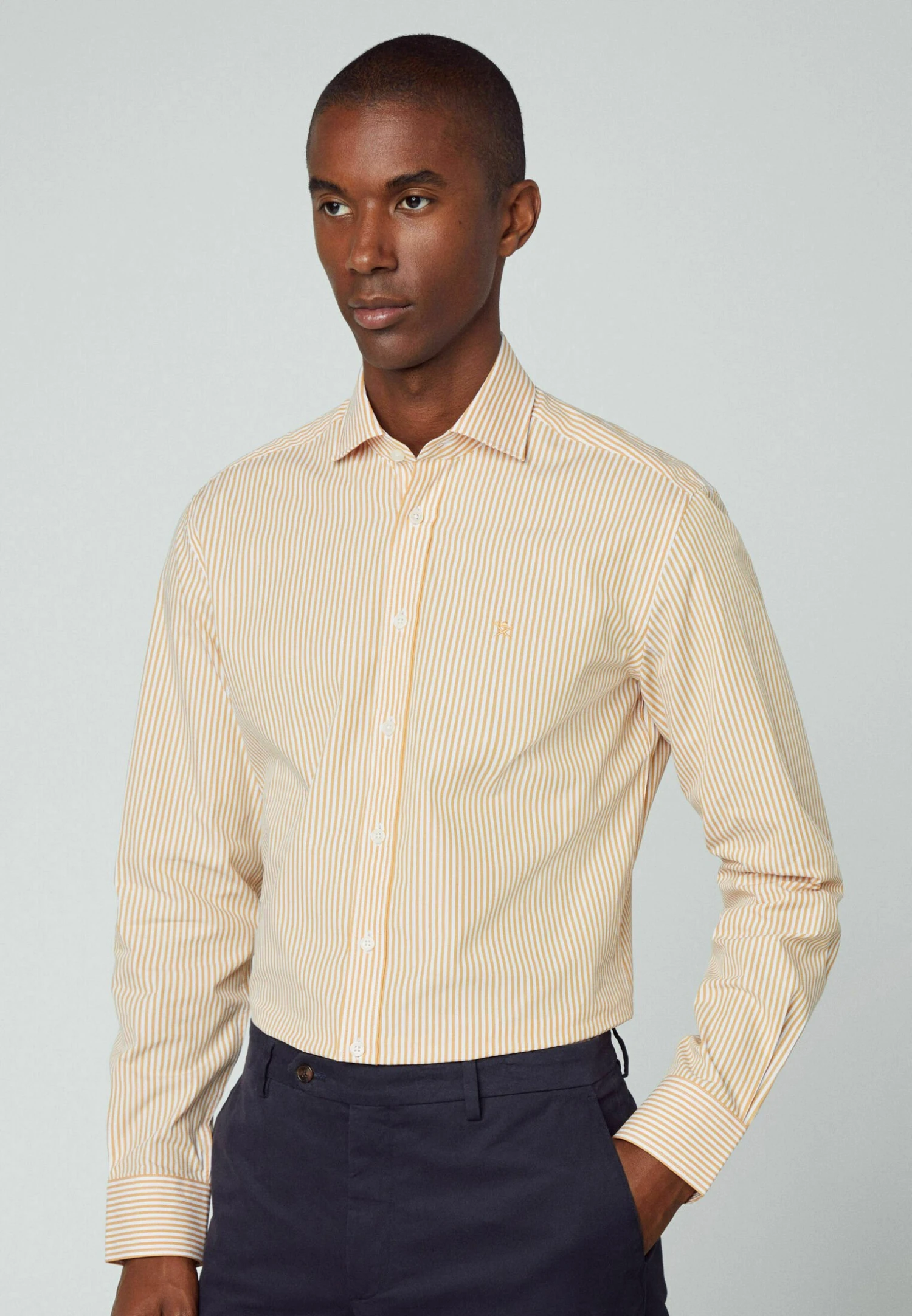 Hackett London Essential Bengal Stripe - Overhemd - White Yelow 3 Hackett London Essential Bengal Stripe - Overhemd - White Yelow