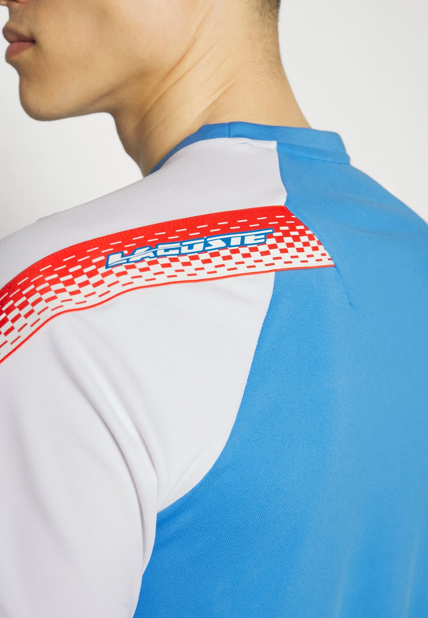 Lacoste Sport Tennis - Sport T-Shirt - Bleu/Blanc 6 Lacoste Sport Tennis - Sport T-Shirt - Bleu/Blanc - Afbeelding 4