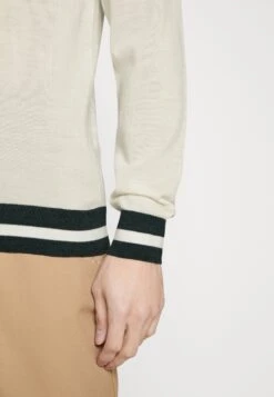 Hackett London Contrast Trim V Neck - Vest - Ecru/Green -Herenkleding Winkel 774964fc29994725a96951b1de56ca12