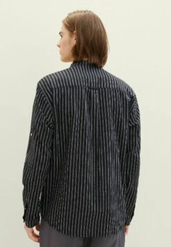 TOM TAILOR Denim Mit Stehkragen - Overhemd - Black Stripe -Herenkleding Winkel 826dbebbfd154998a1aed6ccc5e8a157