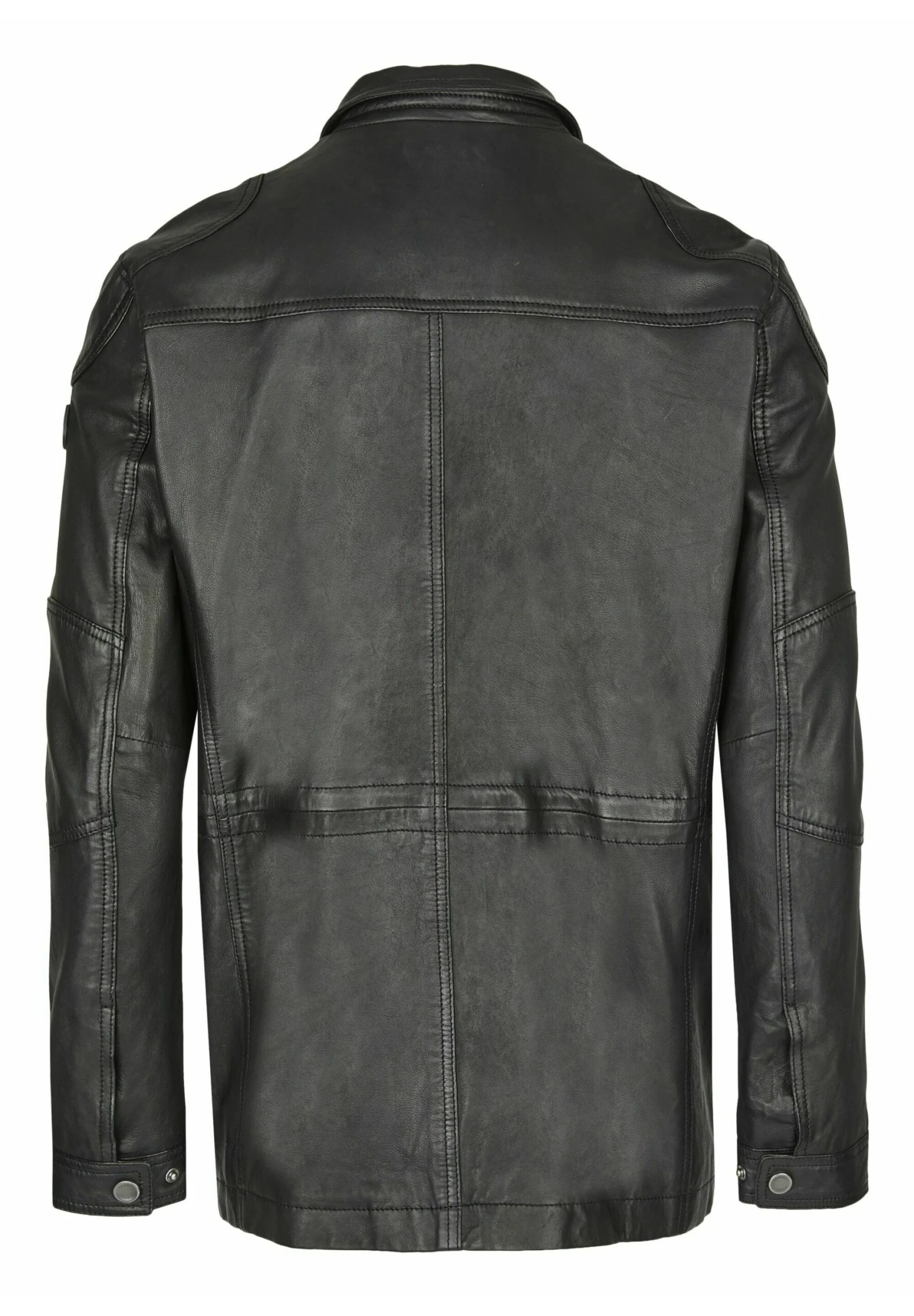 Bugatti Mit Abdeckleiste Und Stehkragen - Leren Jas - Schwarz 8 Bugatti Mit Abdeckleiste Und Stehkragen - Leren Jas - Schwarz - Afbeelding 6