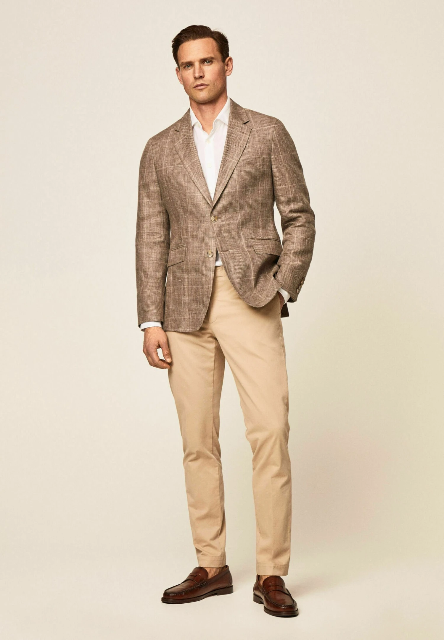 Hackett London Pow - Blazer - Taupe 4 Hackett London Pow - Blazer - Taupe - Afbeelding 2