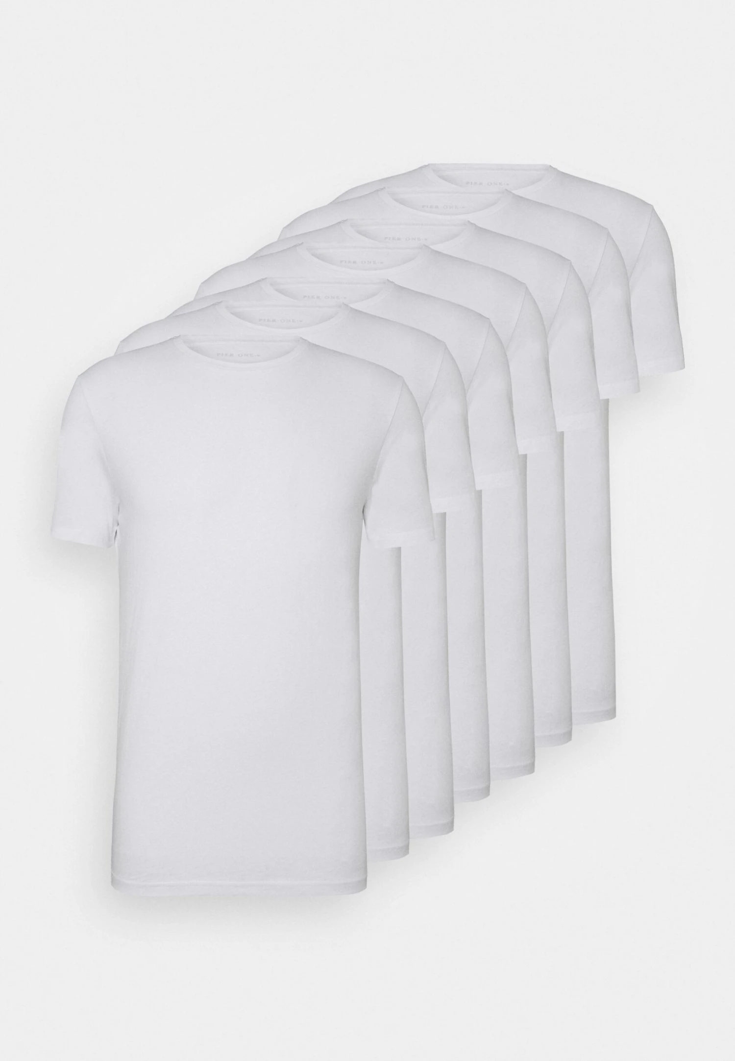 Pier One 7 Pack - T-Shirt Basic - White 3 Pier One 7 Pack - T-Shirt Basic - White