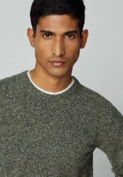 Hackett London Lw Mouline Crew - Trui - Green Taupe -Herenkleding Winkel 9e07941b645c48e786c6888cfdd2f4a6