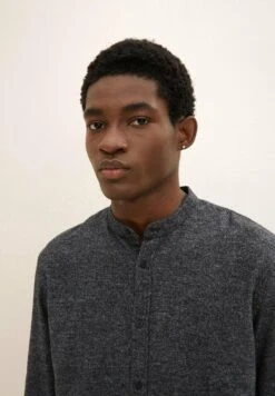 TOM TAILOR Denim Overhemd - Black/Off White Structure -Herenkleding Winkel a2d20b0f668743b181b84a4c3309f7a1