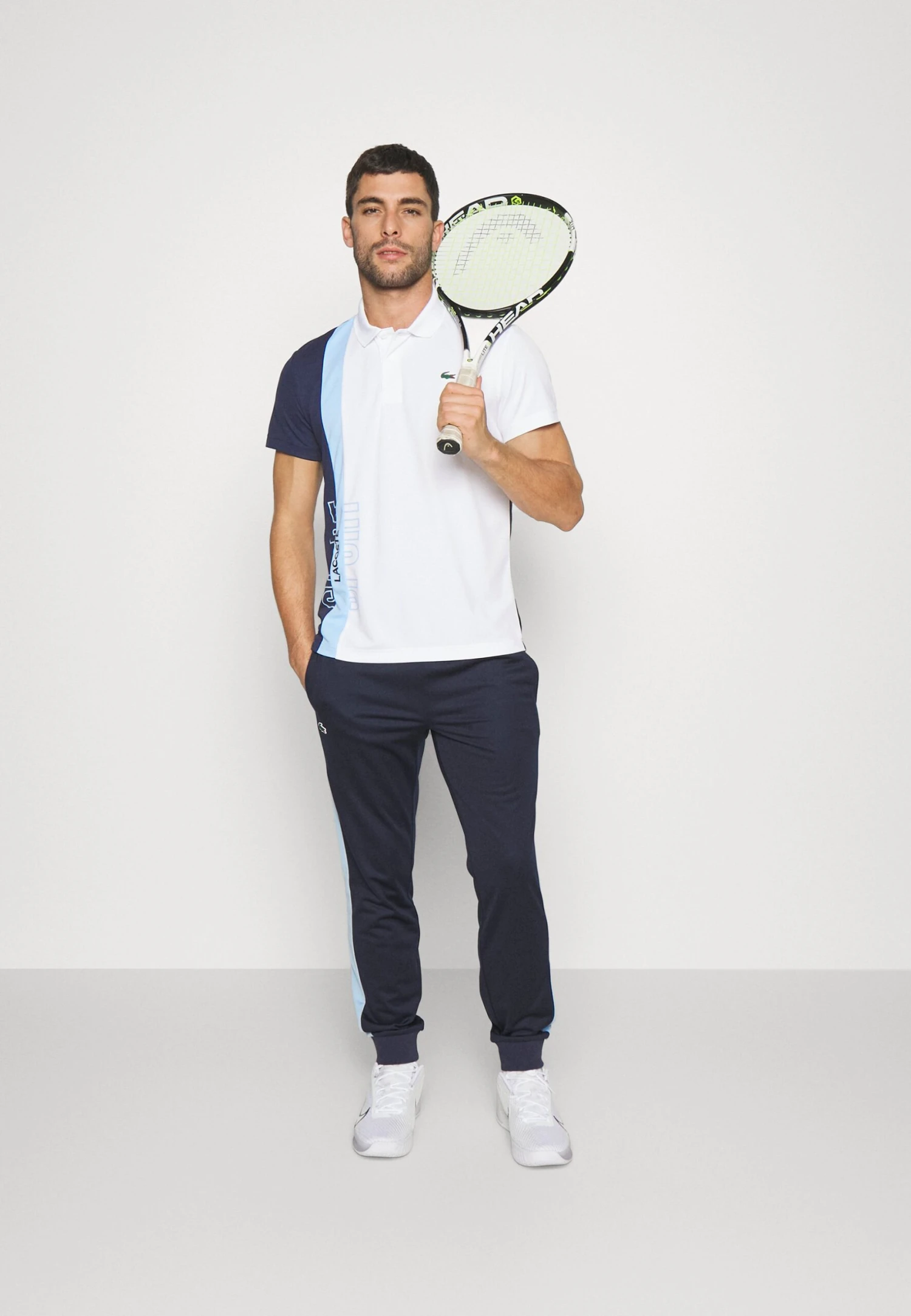 Lacoste Sport Tennis - Poloshirt - White/Navy Blue-Overview 4 Lacoste Sport Tennis - Poloshirt - White/Navy Blue-Overview - Afbeelding 2