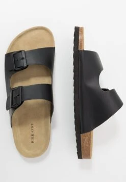 Pier One Unisex - Pantoffels - Black -Herenkleding Winkel a98de5f417bd4f57b176937b18a12ab7