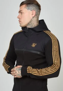 SikSilk Tape Zip Thru - Sweater Met Rits - Black -Herenkleding Winkel b656c7248d824df2be13c7eaff4d3cfd