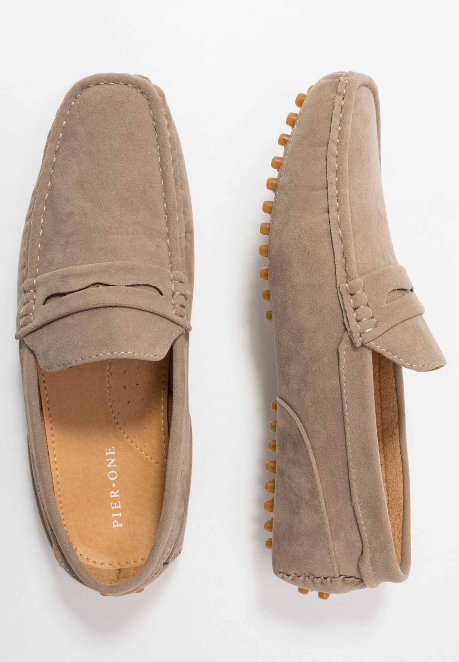Pier One Unisex - Mocassins - Taupe 4 Pier One Unisex - Mocassins - Taupe - Afbeelding 2