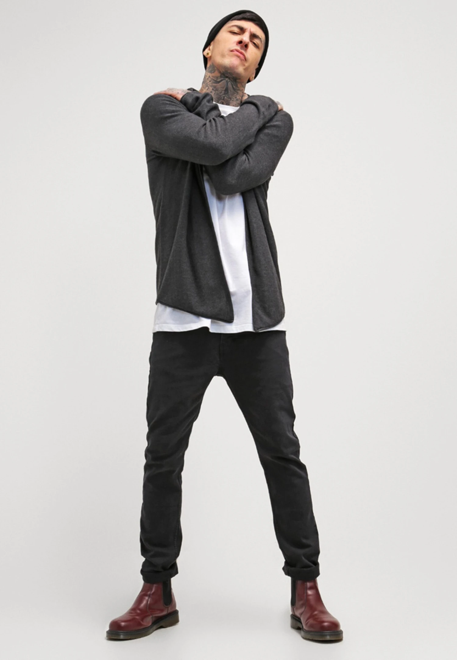 Pier One Vest - Mottled Dark Grey 4 Pier One Vest - Mottled Dark Grey - Afbeelding 2