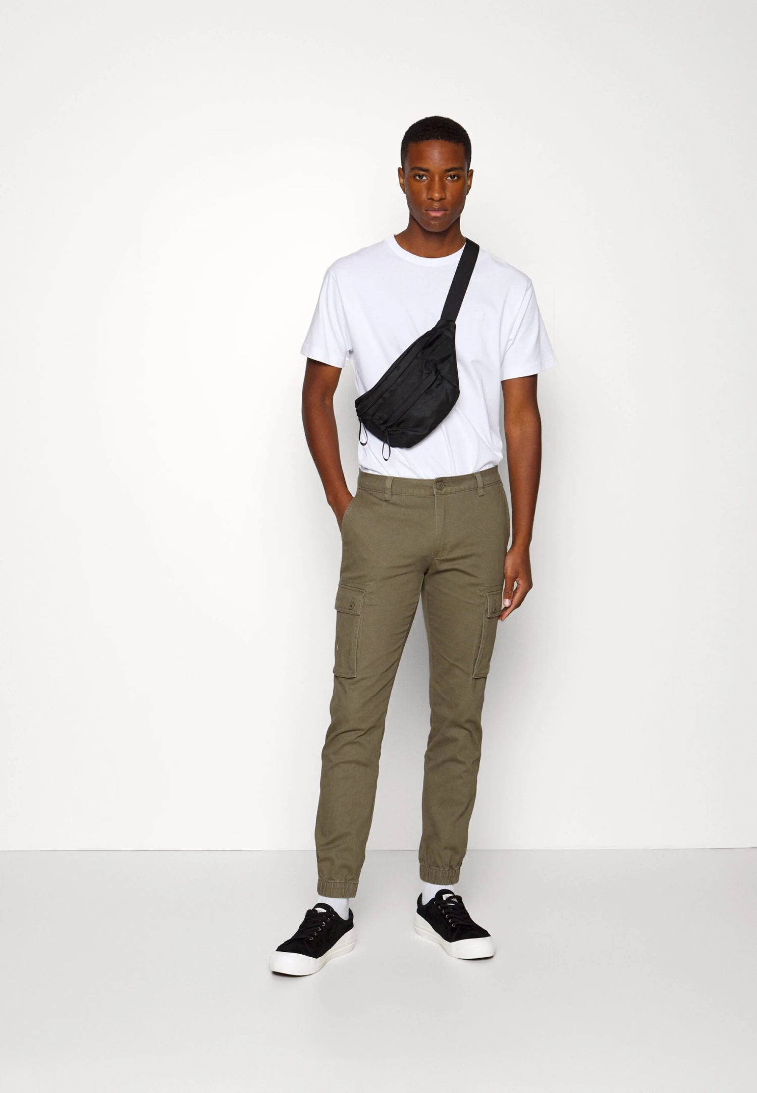 Pier One 2 Pack - Cargobroek - Olive/Black 3 Pier One 2 Pack - Cargobroek - Olive/Black