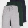 Pier One 3 Pack - Pyjamabroek - Dark Blue /Mottled Dark Grey/Dark Green